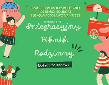 Grafika, dzieci bawią się na łące